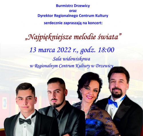 Plakat promujący koncert Rodziny Kaczmarek