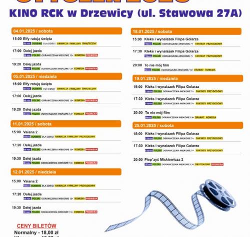 Repertuar kina na miesiąc styczeń 2025