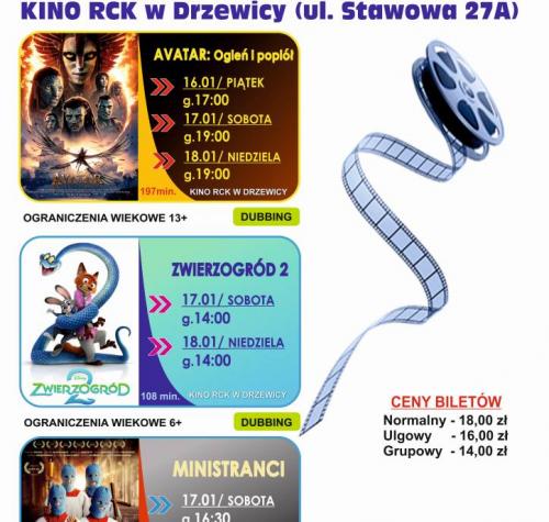 REpertuar kina na miesiąc styczeń 2026