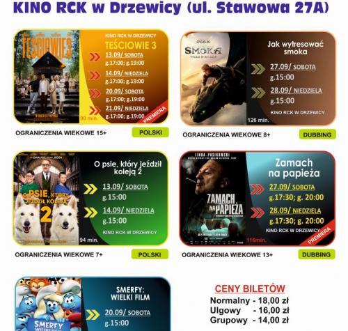 Repertuar kina na miesiąc wrzesień 2025