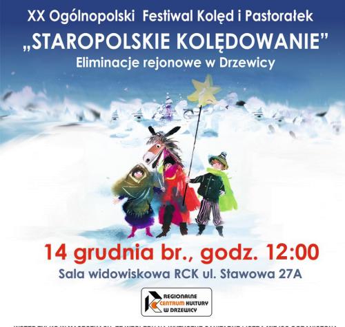 Plakat promujący XX Ogólnopolski Festiwal Kolęd i Pastorałek