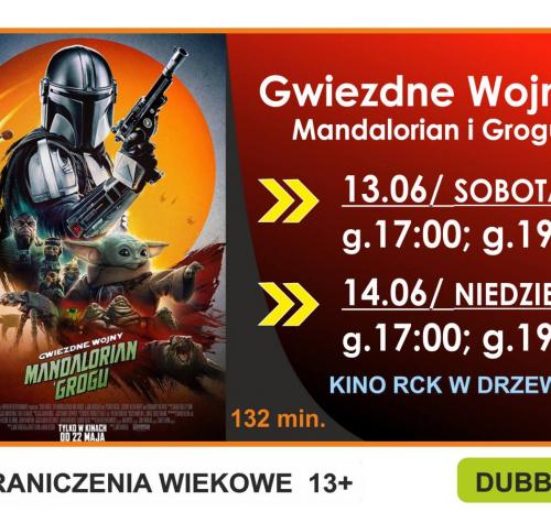 po lewej stronie plakat filmowy, po prawej terminy seansów