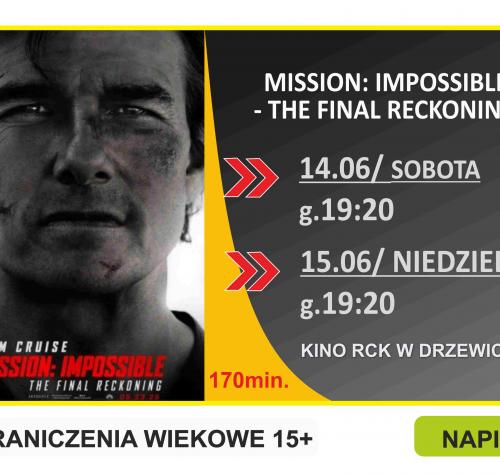 Po lewej stronie plakat filmu, po prawej terminy seansów.