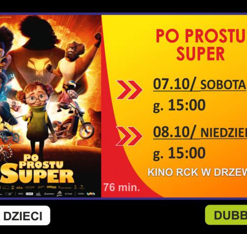 Po lewej stronie plakat filmowy, po prawej terminy wyświetlania.