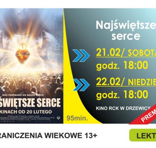 po lewej stronie plakat filmowy, po prawej terminy seansów