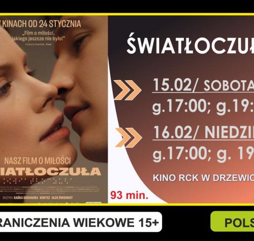 Po lewej stronie plakat filmowy, po prawej terminy wyświetleń