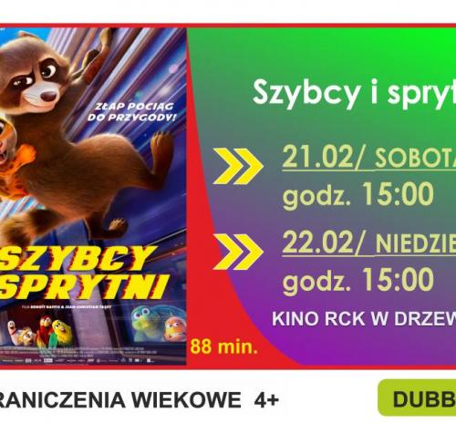 po lewej stronie plakat filmowy, po prawej terminy seansów