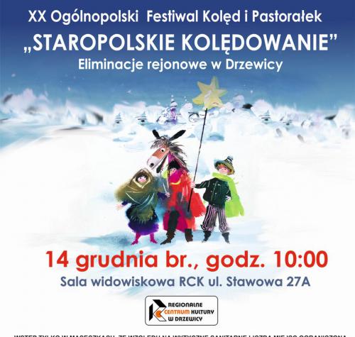 Plakat promujący XX Ogólnopolski Festiwal Kolęd i Pastorałek
