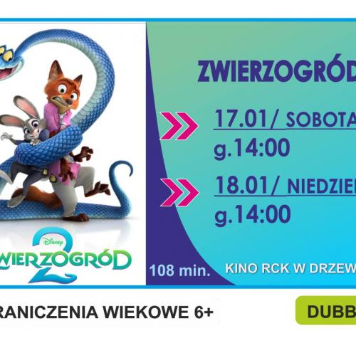 po lewej stronie plakat filmowy, po prawej terminy seansów