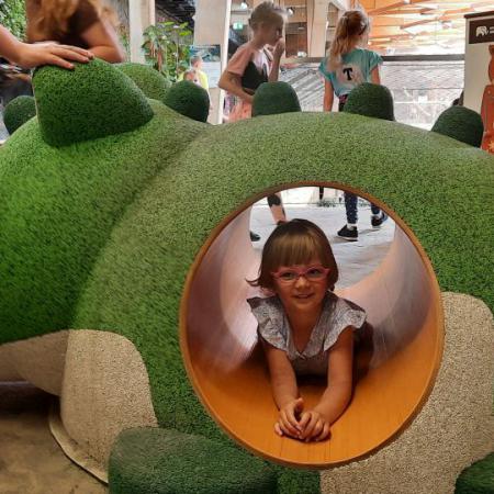 Dziewczynka w tunelu  krokodyla
