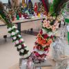 Kolorowe palmy wielkanocne wykonane przez twórczynie udowe na konkurs plastyki zdobniczo-obrzędowej
